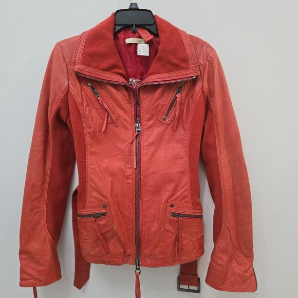 Flora Smith Leather Bomber Jacket Size 42 Excellent Condition - Picture 13 of 15